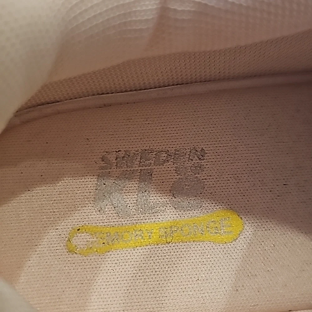 Sweden Kle, women's size 7.5 sneakers. Style is‎ Holly. Gray and light pink.